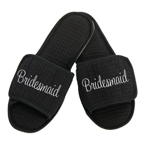 monogrammed slippers for bridesmaids.